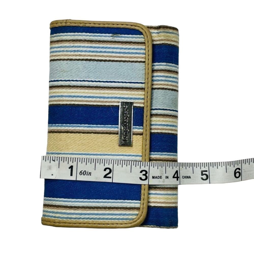 10/$25🦋 Longaberger Blue & Tan Striped Wallet - Picture 9 of 10